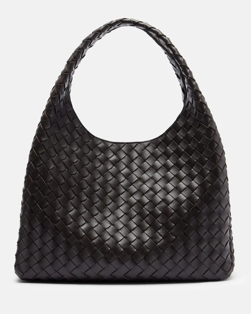 Bottega Veneta Schultertasche Campana Large aus Leder Braun