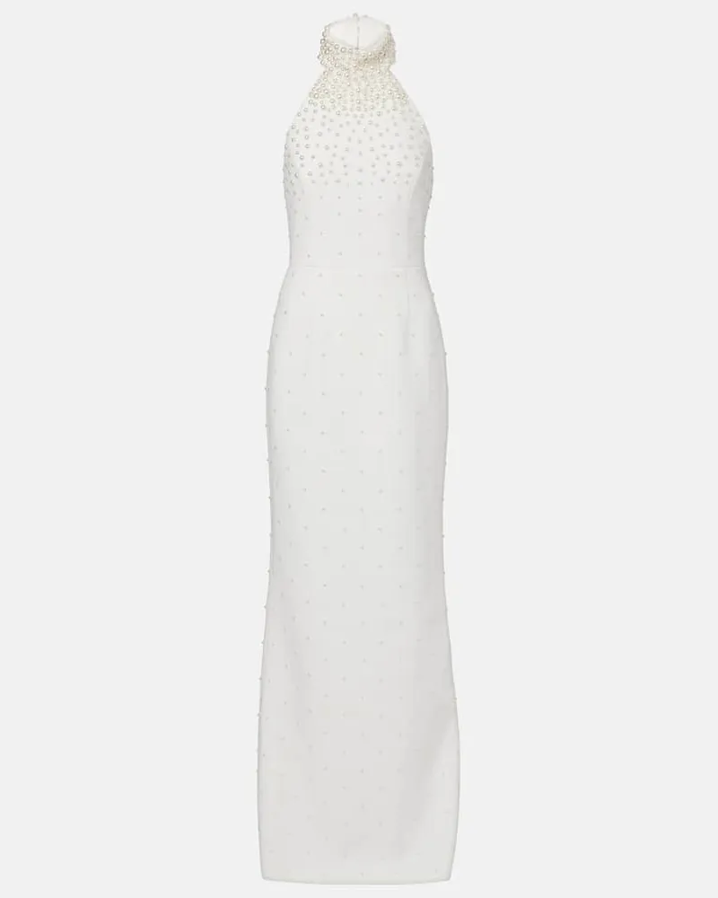 Rebecca Vallance Bridal Robe La Peregrina aus Crêpe Weiß