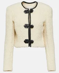 Isabel Marant Jacke Gradilia aus Wolle mit Leder Beige