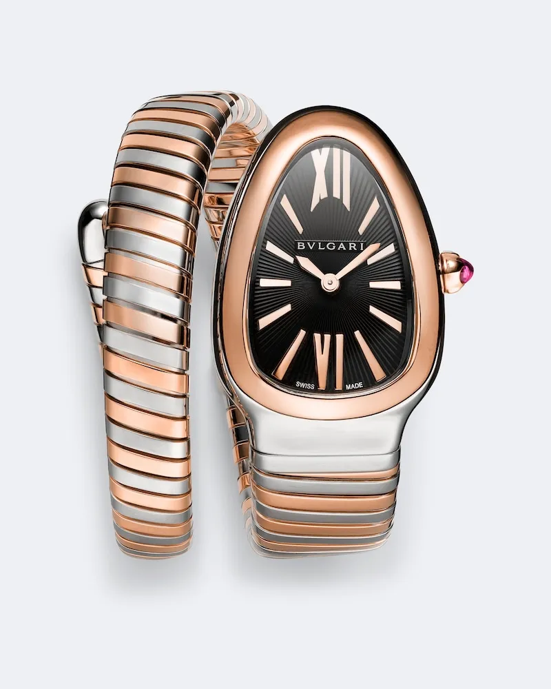 Bulgari Uhr Serpenti Tubogas aus 18kt Roségold und Edelstahl Gold