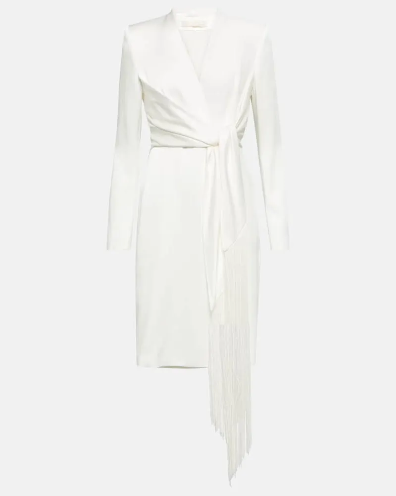 Max Mara Bridal Wickelkleid Maura aus Satin Weiß