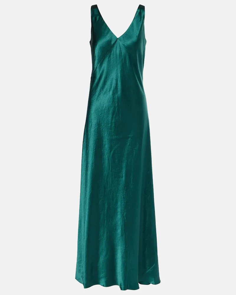 Vince Slipdress aus Satin Grün