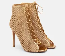 Ankle Boots 105 mit Metallic-Leder