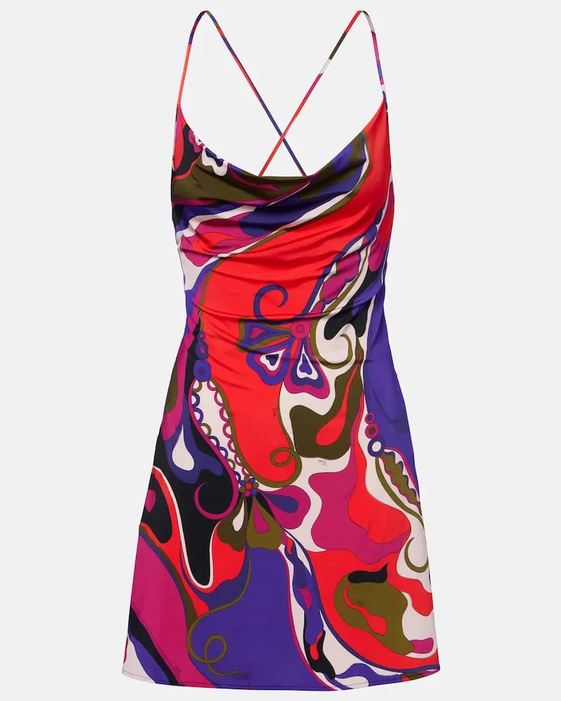 Emilio Pucci Minikleid Orchidee aus Jersey Multicolor