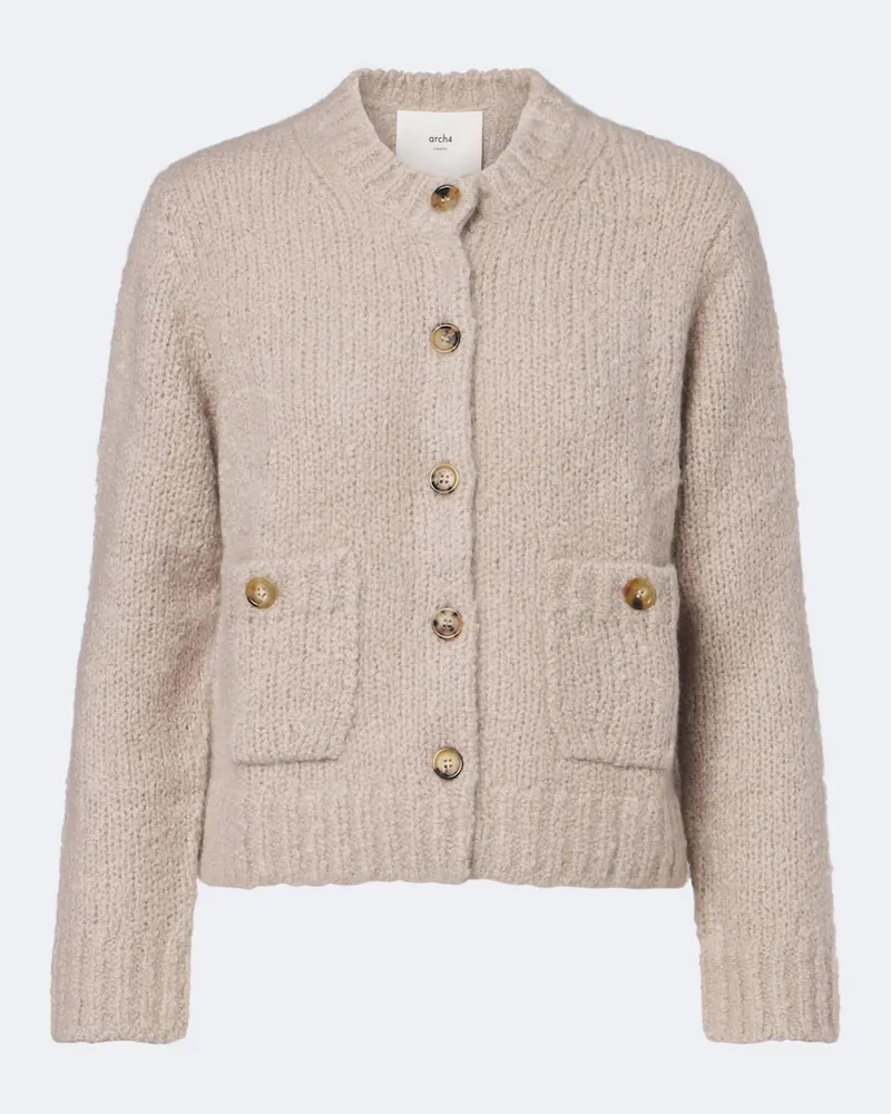 arch4 Cardigan Behati aus Kaschmir und Seide Beige