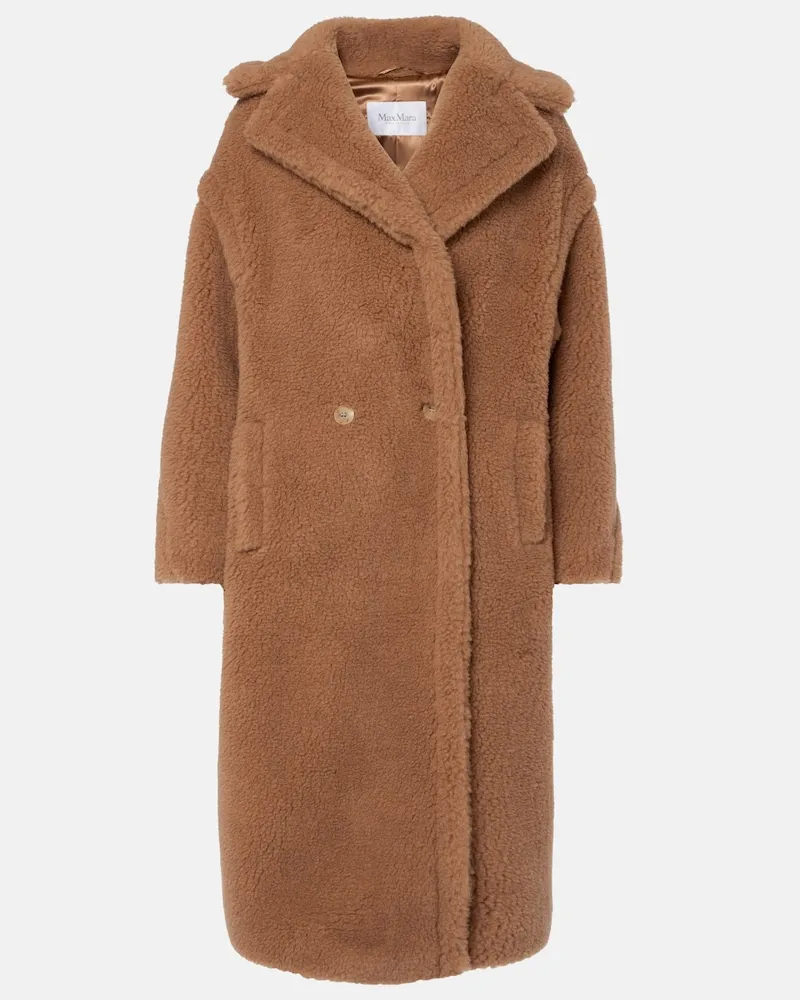 Max Mara Mantel aus Teddyfleece Beige