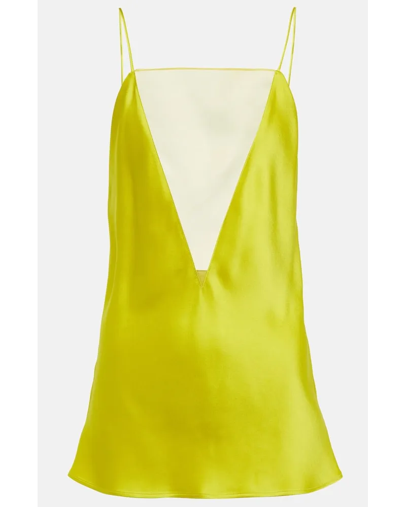 Stella McCartney Top aus Satin Gelb