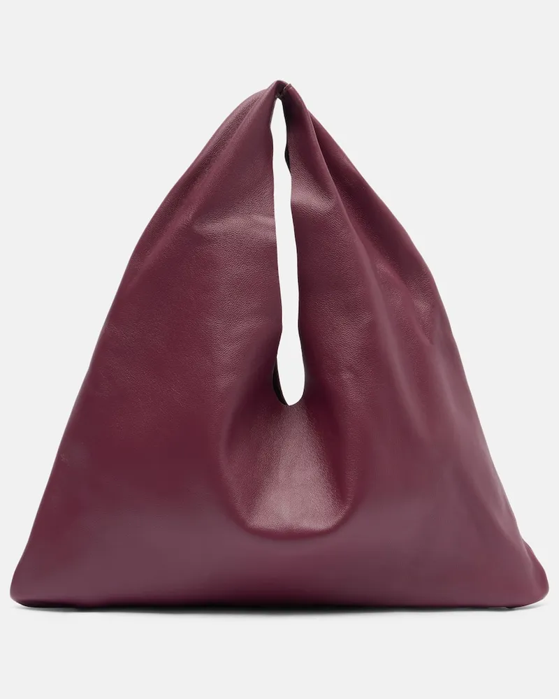 The Row Tote Bag Bindle Small aus Leder Burgund