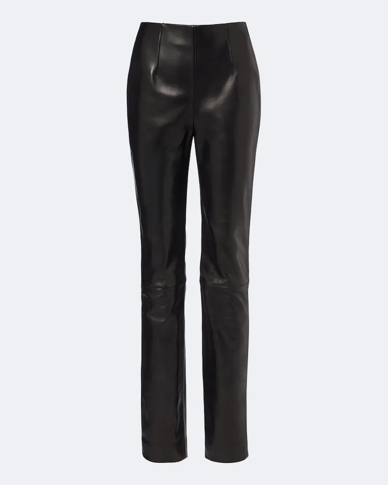 KHAITE Hose Ryden aus Leder Schwarz