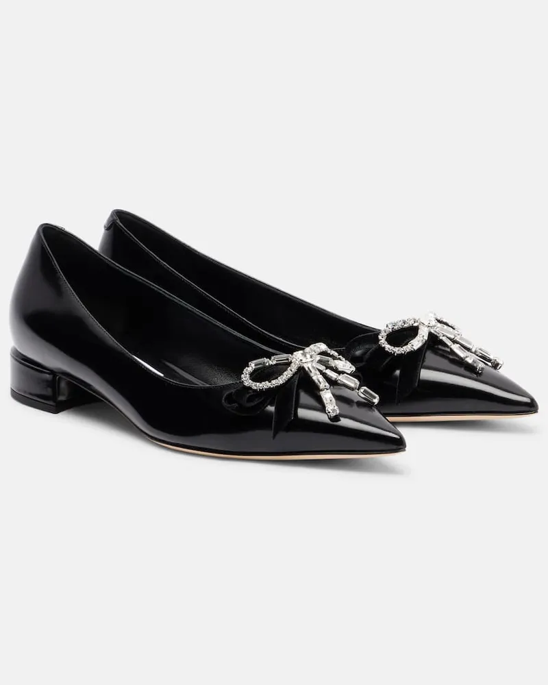Jimmy Choo Ballerinas Auria aus Leder Schwarz
