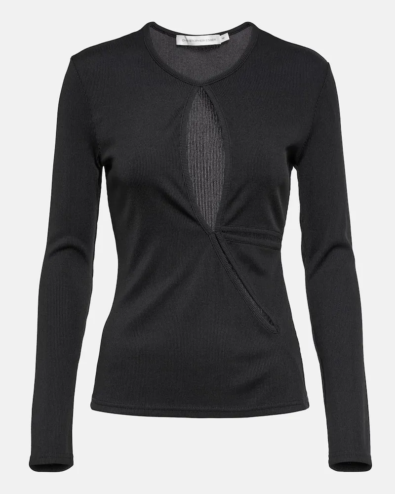 Christopher Esber Top mit Cut-outs Schwarz