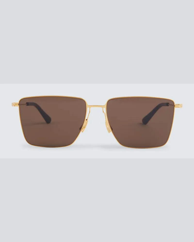 Bottega Veneta Eckige Sonnenbrille Ultrathin Braun
