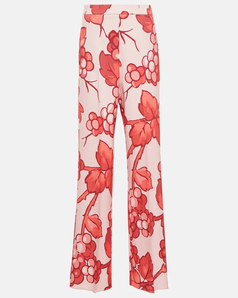 Etro Bedruckte High-Rise-Hose Rosa