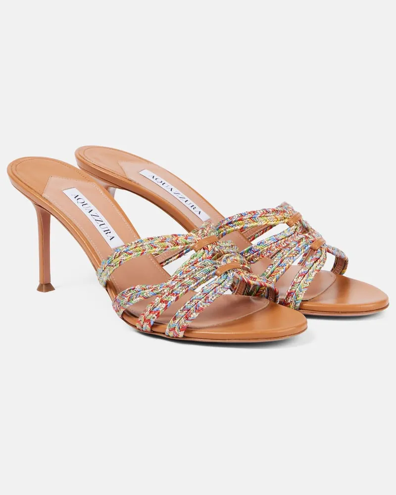 Aquazzura Sandalen Playita 75 mit Leder Braun