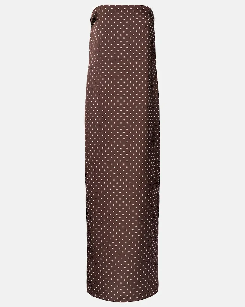 ROTATE Birger Christensen Robe aus Satin Braun