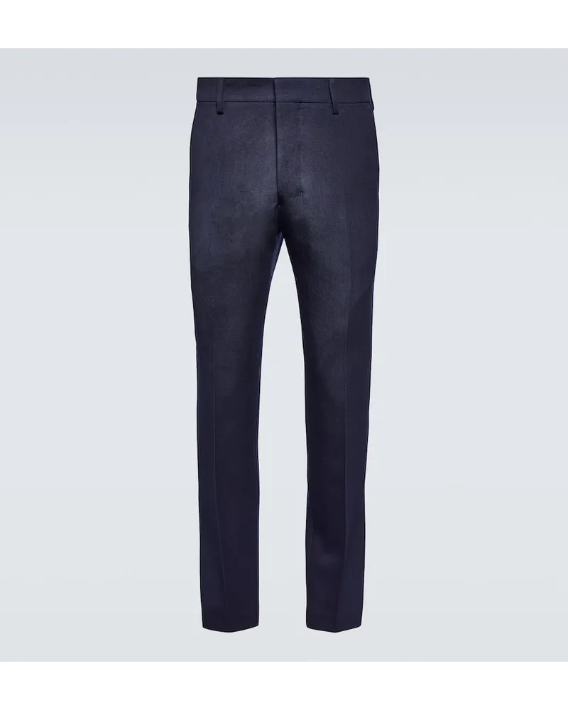 AMI Paris Hose aus Wolle Blau