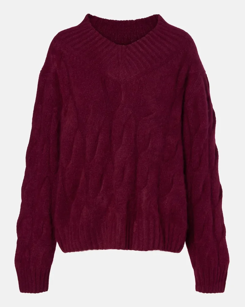 Jardin des Orangers Pullover aus Kaschmir und Seide Burgunderrot