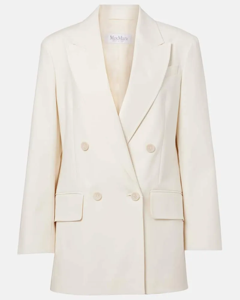 Max Mara Blazer Suez aus einem Baumwollgemisch Weiß