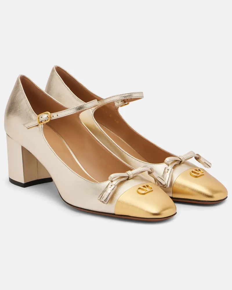Valentino Garavani Mary-Jane-Pumps Valet Du Roi 60 aus Leder Gold