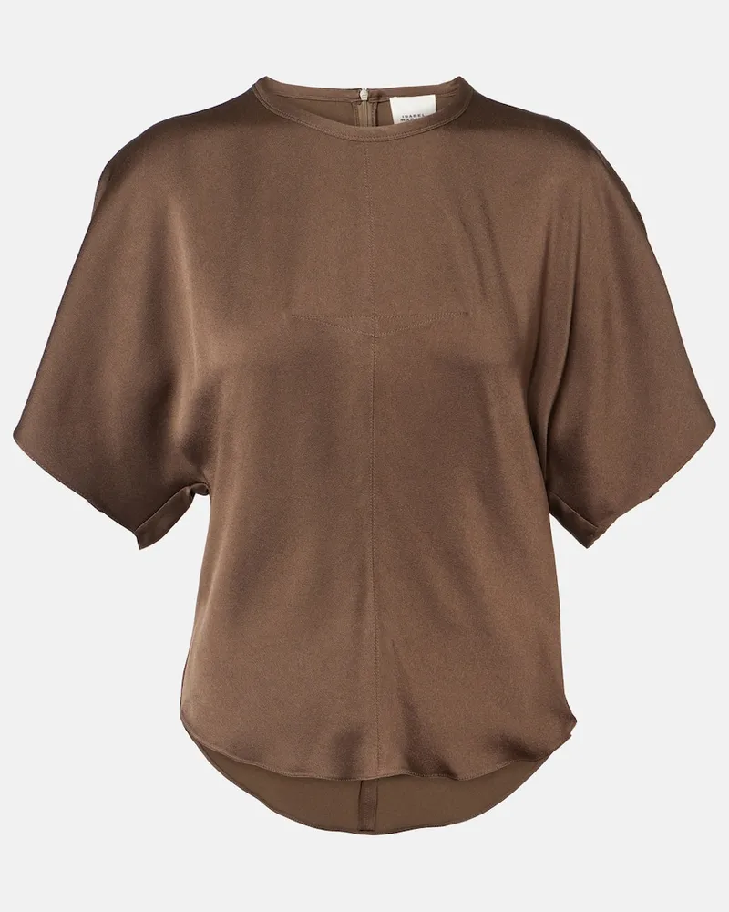 Isabel Marant T-Shirt Karlita aus Satin Gold