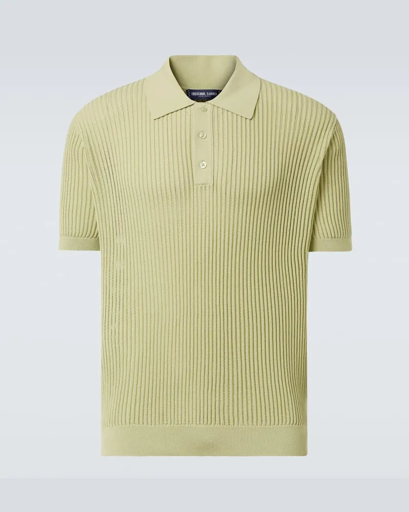 Frescobol Carioca Polopullover Vidal aus einem Baumwollgemisch Grün