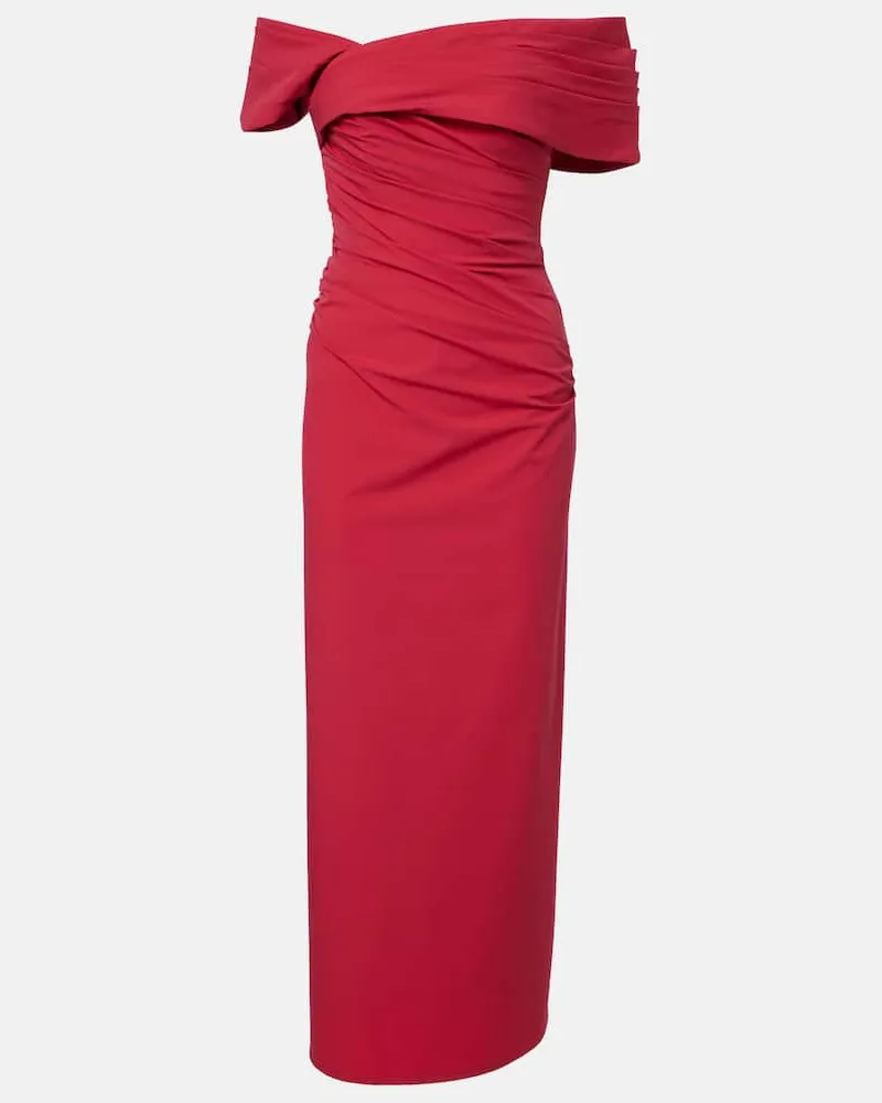 Rachel Gilbert Off-Shoulder-Cocktailkleid Gale Rosa