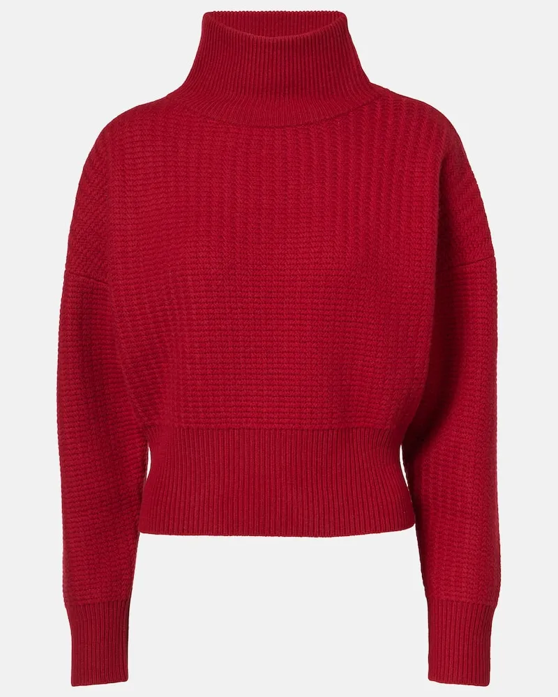 Max Mara Rollkragenpullover Bessica aus Wolle und Kaschmir Rot