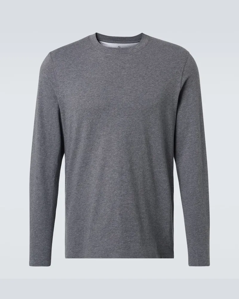 Brunello Cucinelli Longsleeve aus Baumwoll-Jersey Grau
