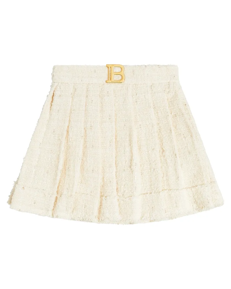 Balmain Shorts aus Tweed Neutral