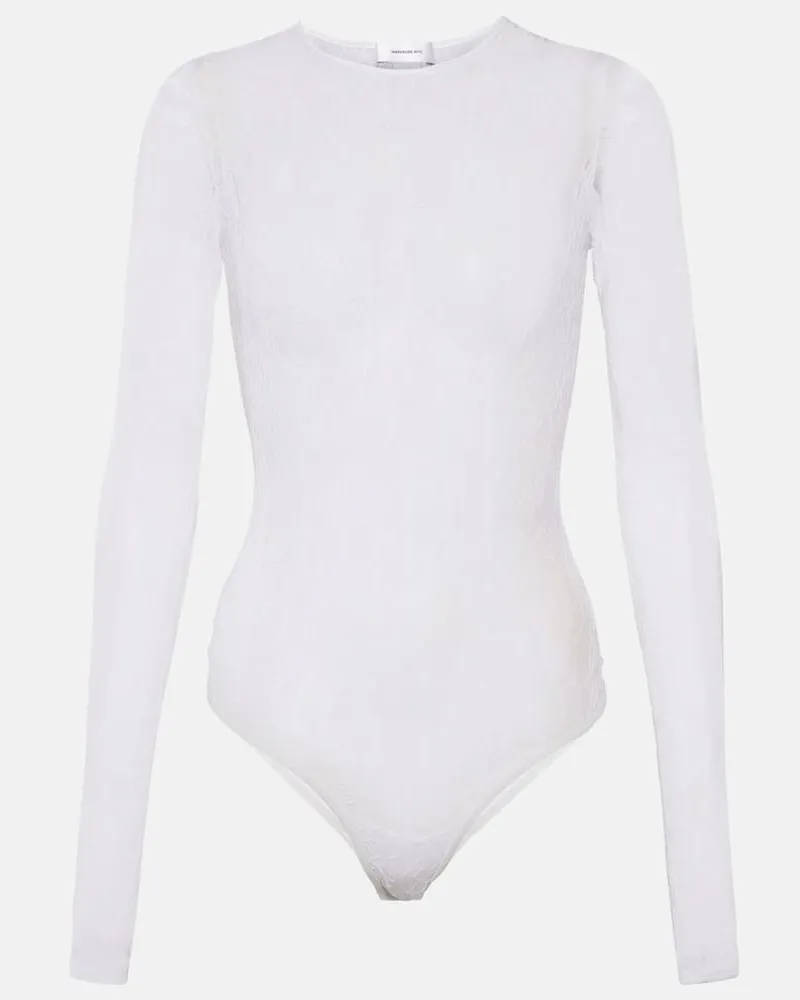 WARDROBE.NYC Body Chantilly aus Spitze Weiß