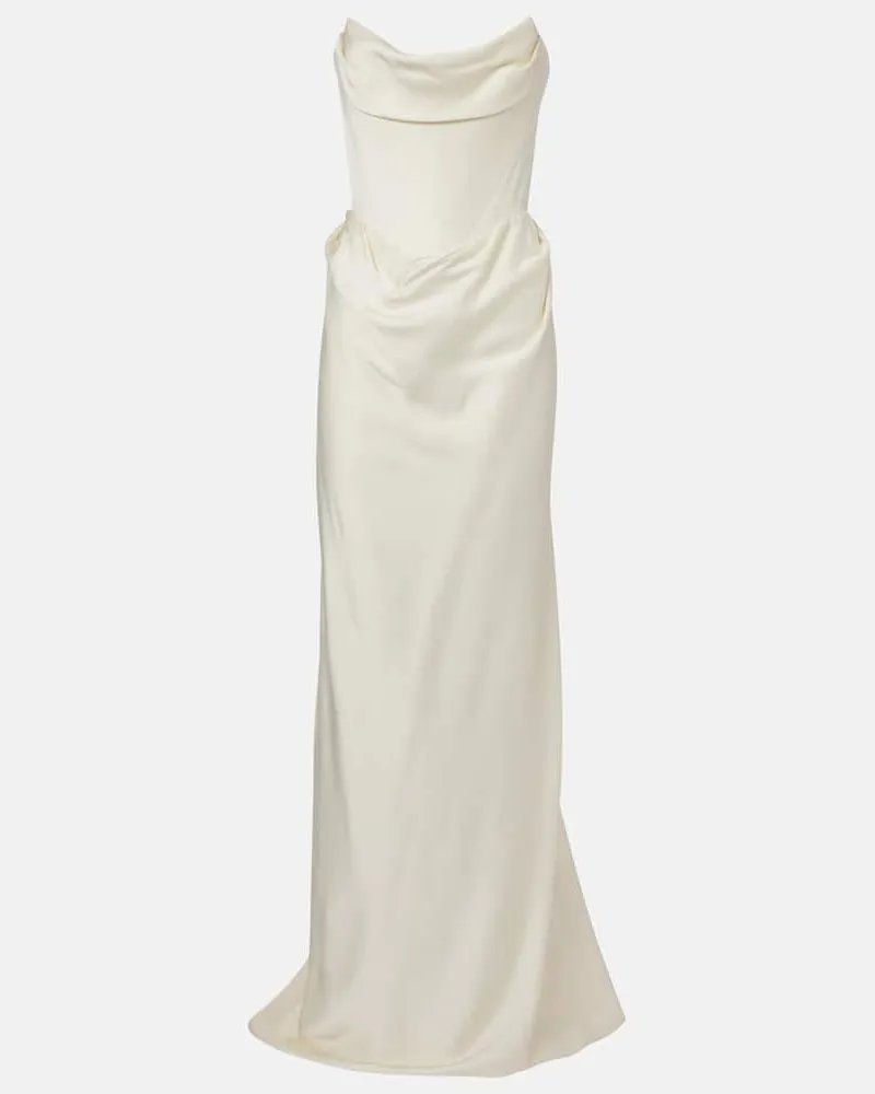 Vivienne Westwood Bridal Robe Galaxy aus Satin Weiß