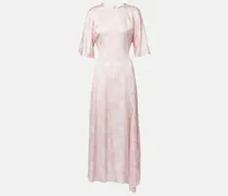 Bedrucktes Maxikleid aus Satin