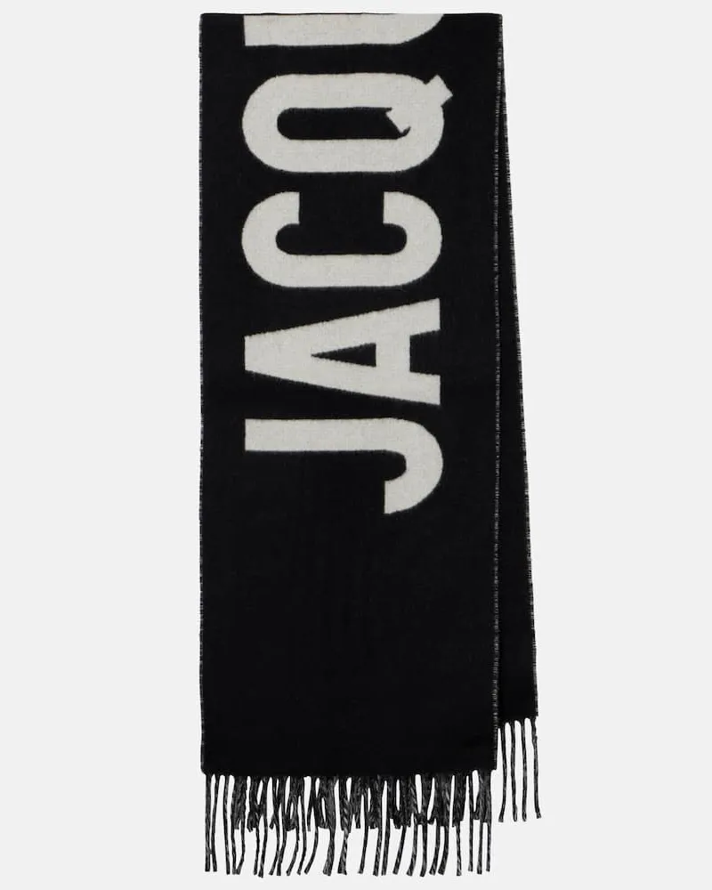 Jacquemus Schal aus Schurwoll-Jacquard Schwarz
