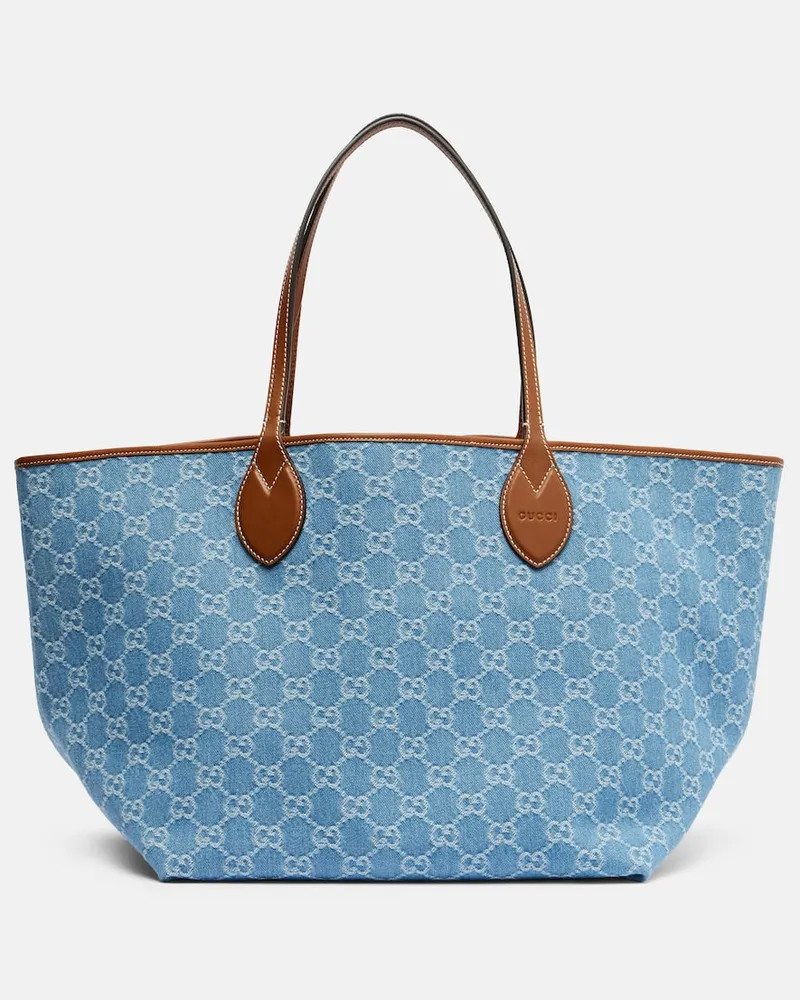 Gucci Wendbare Tote Bag Totissima Large Blau