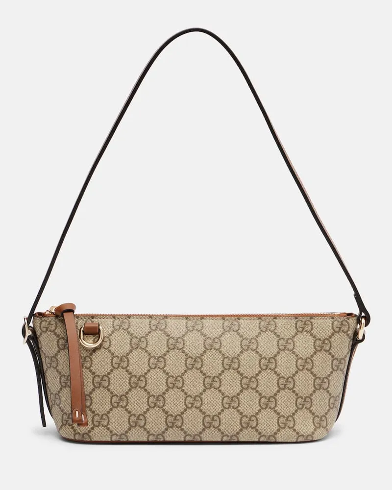 Gucci Schultertasche GG Emblem Mini Beige