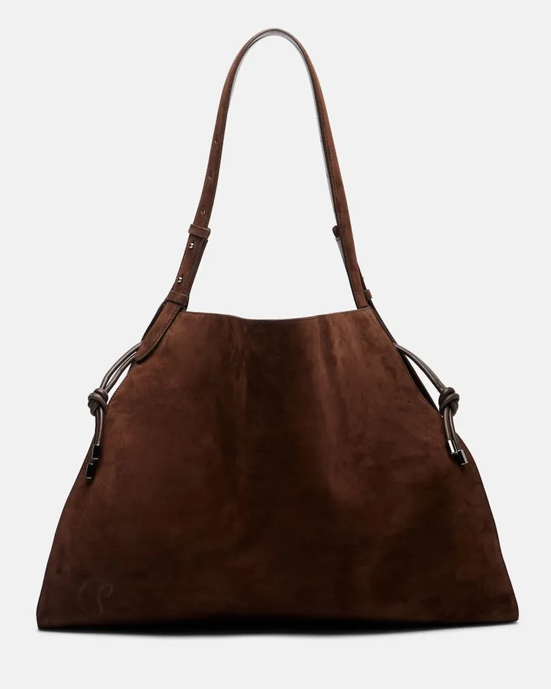 Christian Louboutin Tote Bag Baggy aus Veloursleder Braun