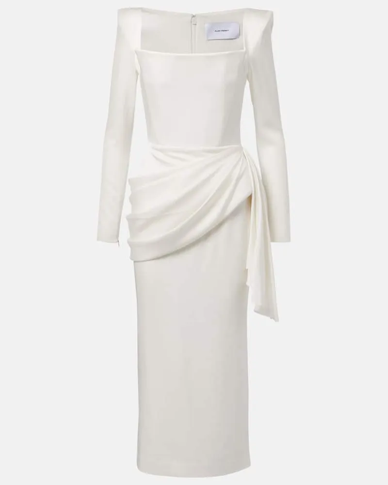 Alex Perry Bridal Robe aus Satin Weiß