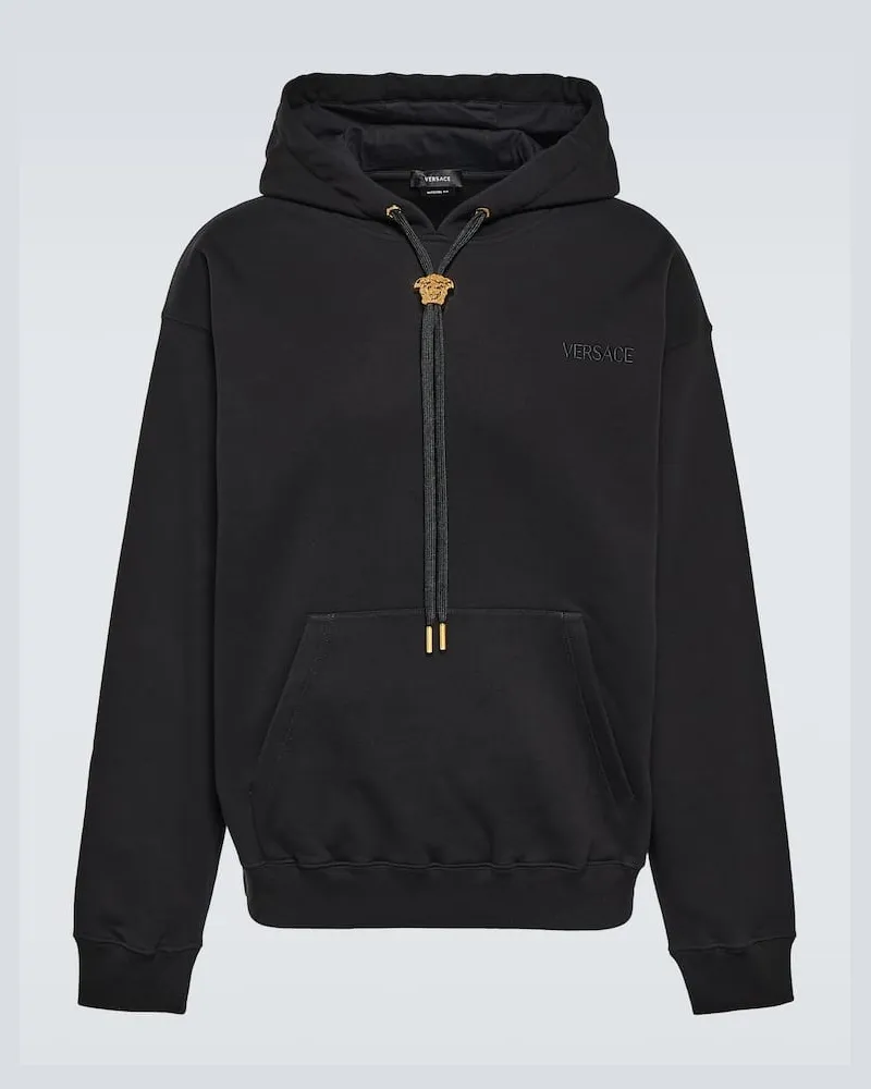 Versace Hoodie Medusa aus Baumwolle Schwarz