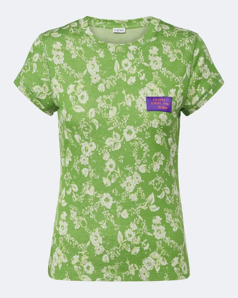 Loewe X Cosima Von Bonin T-Shirt aus Baumwolle Grün