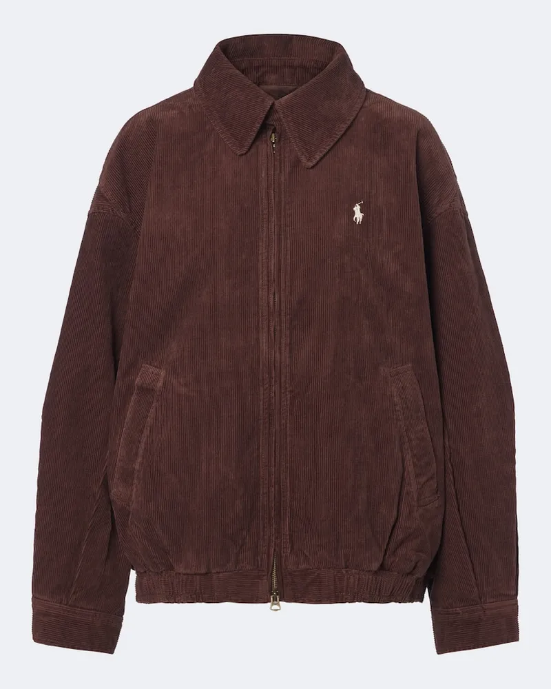 Ralph Lauren Blouson aus Baumwoll-Cord Braun