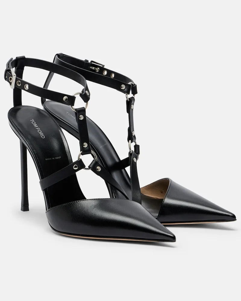 Tom Ford Slingback-Pumps Harness aus Leder Schwarz
