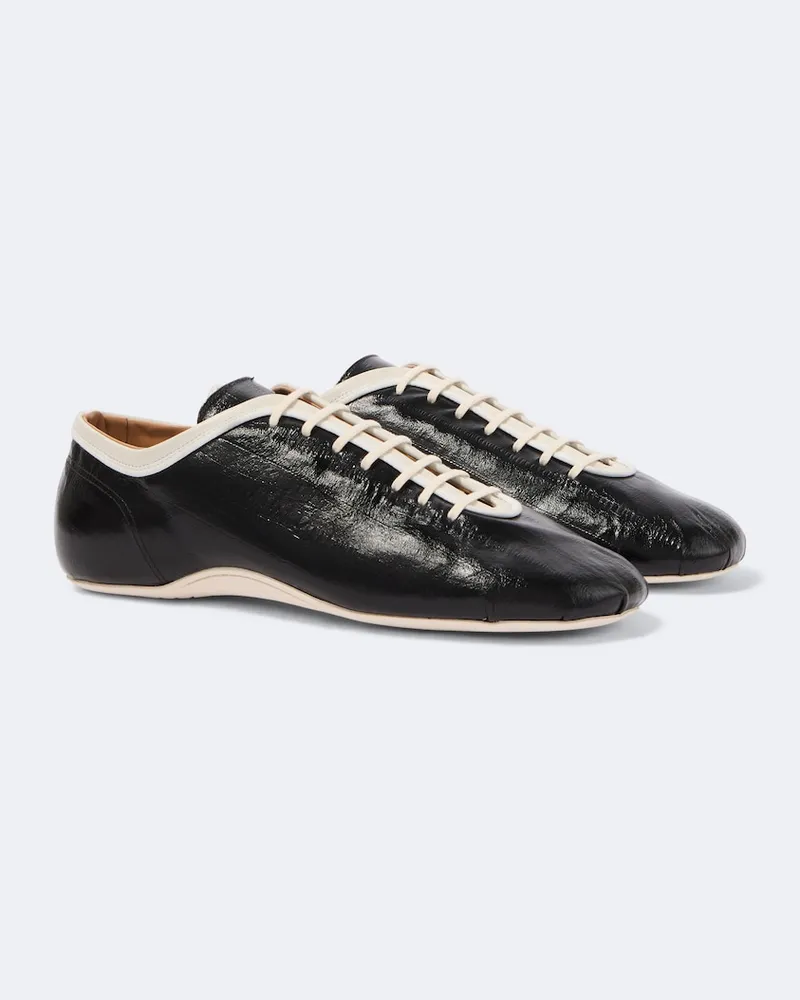 Dries van Noten Sneakers aus Leder Schwarz
