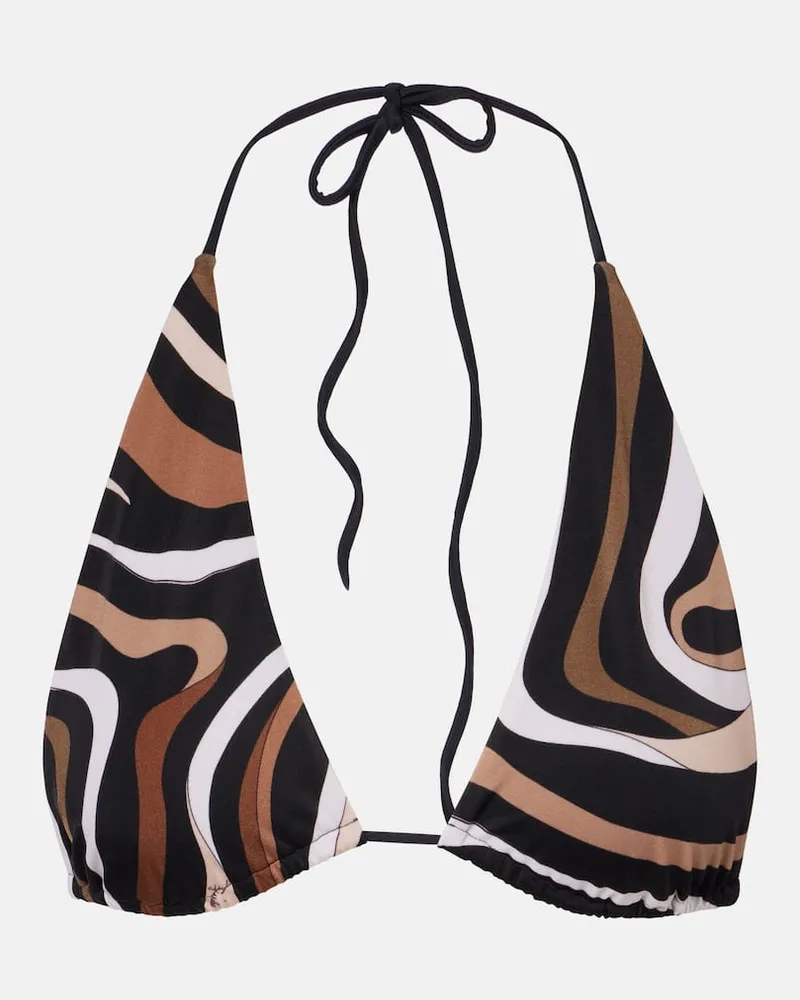 Emilio Pucci Bikini-Oberteil Marmo Braun