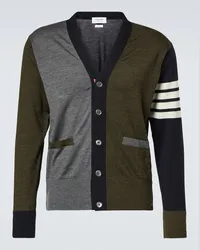 Thom Browne Cardigan 4-Bar aus Wolle Multicolor