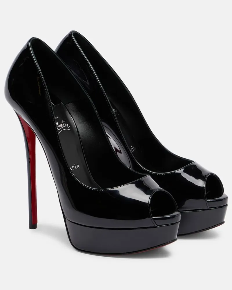 Christian Louboutin Peeptoe-Pumps Lady Z 160 aus Lackleder Schwarz