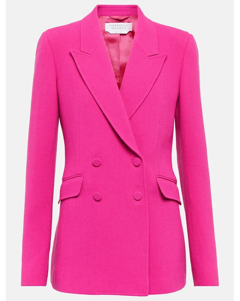 Gabriela Hearst Blazer Stephanie aus Woll-Crêpe Pink