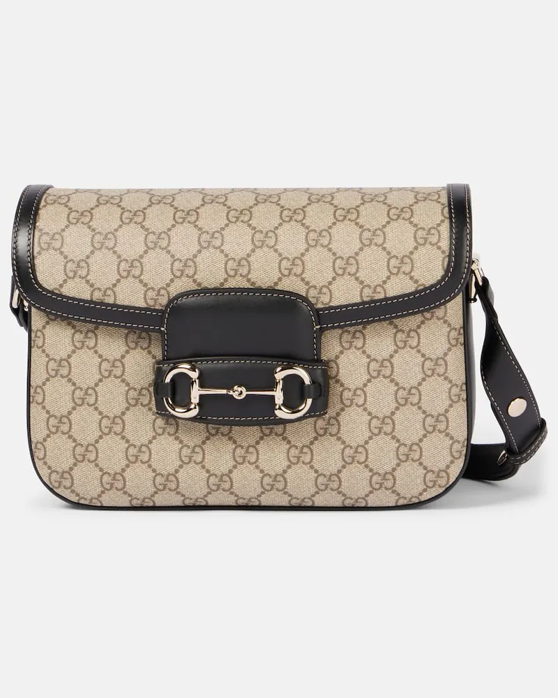 Gucci Schultertasche Horsebit 1955 Medium Beige