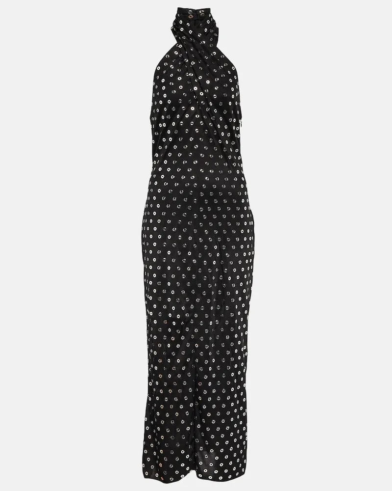 Alaïa Alaïa Verziertes Midikleid Schwarz