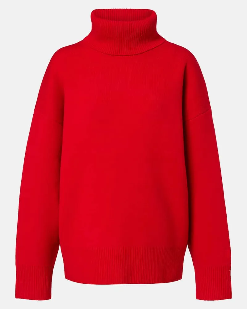 Totême Rollkragenpullover aus Wolle und Kaschmir Rot