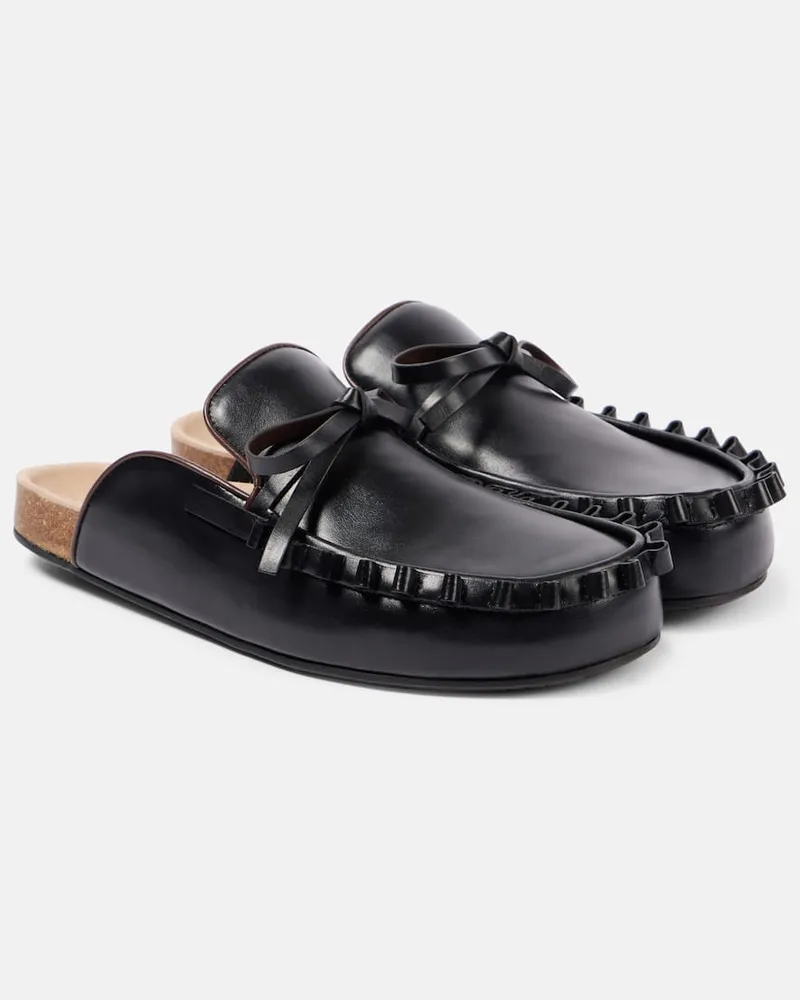 J.W.Anderson Slippers aus Leder Schwarz